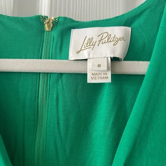 Lilly Pulitzer Vibrant Green Jersey Midi Dress - Picture 2 of 6